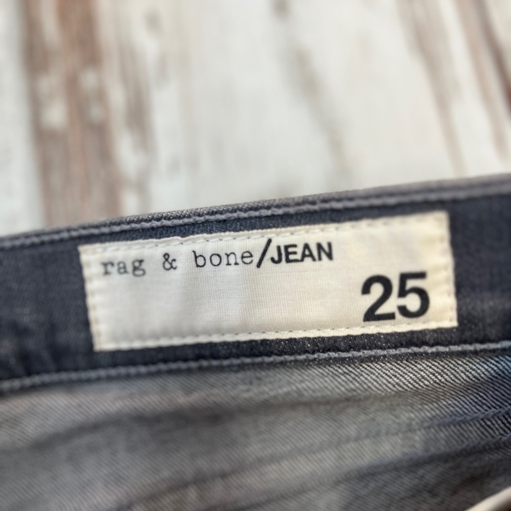 Rag & Bone Moto Skinny Jeans Buxton Gray Ankle Zip Size 25 NWOT - Picture 5 of 16